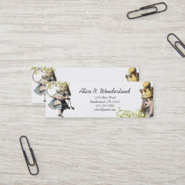 Reilaboration van Alice in Wonderland Mini Visitekaartje