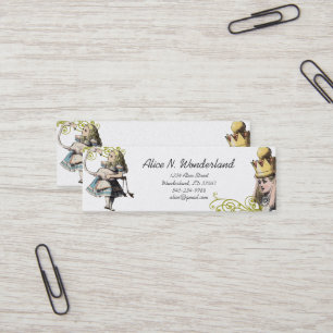 Reilaboration van  Alice in Wonderland Mini Visitekaartje