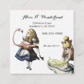 Reilaboration van  Alice in Wonderland Vierkante Visitekaartje (Voorkant)