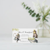 Reilaboration van  Alice in Wonderland Visitekaartje (Staand voorkant)