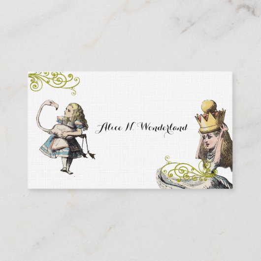 Reilaboration van Alice in Wonderland Visitekaartje (Achterkant)