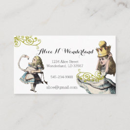 Reilaboration van Alice in Wonderland Visitekaartje