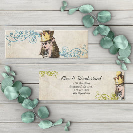 Reilaboration van Illustratie Meisje Kroon Mini Visitekaartje