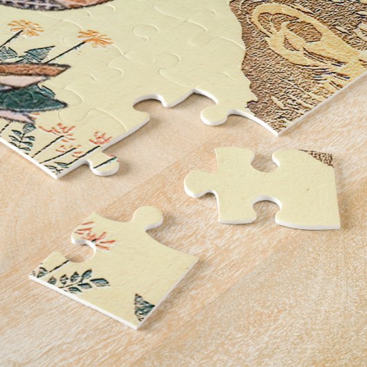 Reimage Hokusai's Japanse vrouw kersenboom Legpuzzel (Zijkant)