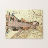 Reimage Hokusai's Japanse vrouw kersenboom Legpuzzel (Horizontaal)