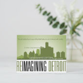 Reimagining Detroit Postcard Briefkaart (Staand voorkant)