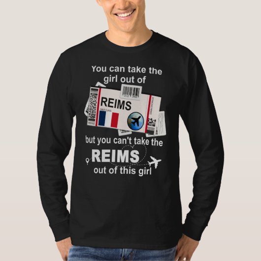 Reims Boarding Pass Reims Girl Reims T-shirt (Voorkant)