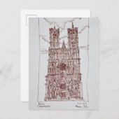 Reims Cathedral | Regio Champagne, Frankrijk Briefkaart (Voorkant / Achterkant)