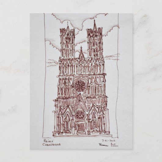 Reims Cathedral | Regio Champagne, Frankrijk Briefkaart (Voorkant)