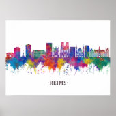 Reims France Skyline Poster (Voorkant)
