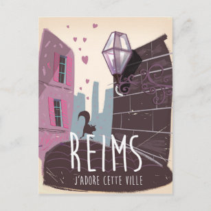 Reims France Stadsreisposter Briefkaart