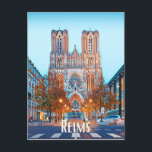 Reims Photo Vintage Briefkaart<br><div class="desc">Reims is een Franse gemeente in het departement Marne in de regio Grand Est. Met 181.194 inwoners (Rémaanden et Rémoises) in 2019 is Reims de twaalfde gemeente van Frankrijk door zijn bevolking. Het is daarentegen slechts de 31e Franse stedelijke zone2 met 323 022 inwoners in 2017. De stedelijke eenheid is...</div>