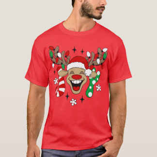 Rein Rudolph Christmas Ugly Christmas Sweater girl T-shirt