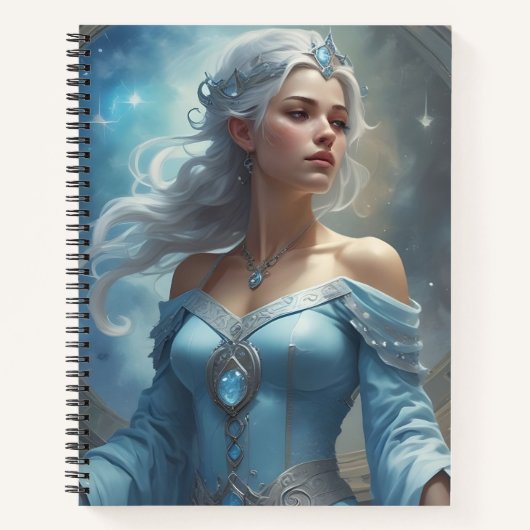 Reina de Azul y Plata Notitieboek (Voorkant)