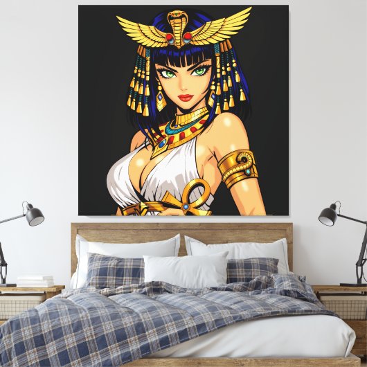 Reina egipcia canvas afdruk (Insitu (Slaapkamer))
