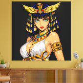 Reina egipcia canvas afdruk (Insitu (Woonkamer))