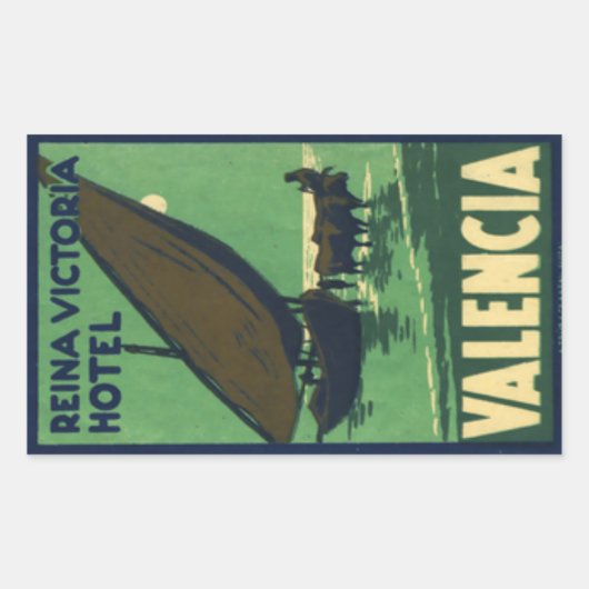 Reina Victoria Hotel Valencia Rechthoekige Sticker (Voorkant)