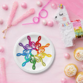 Reinbare resten in een Bord van het patroonpapier (Feest)