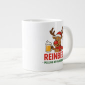Reinbeer Funny Christmas Reindeer Beer Mug Grote Koffiekop (Voorkant rechts)