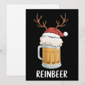 Reinbeer Funny Couples Christmas Matching Holiday  Feestdagenkaart (Voorkant / Achterkant)