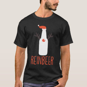 Reinbeer Funny Kerstcadeau Santa Hat Antler T-shirt