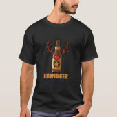 Reinbeer Funny kerstreindeer Beer Lover Holid T-shirt (Voorkant)