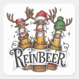 ReinBEER-Sticker Vierkante Sticker