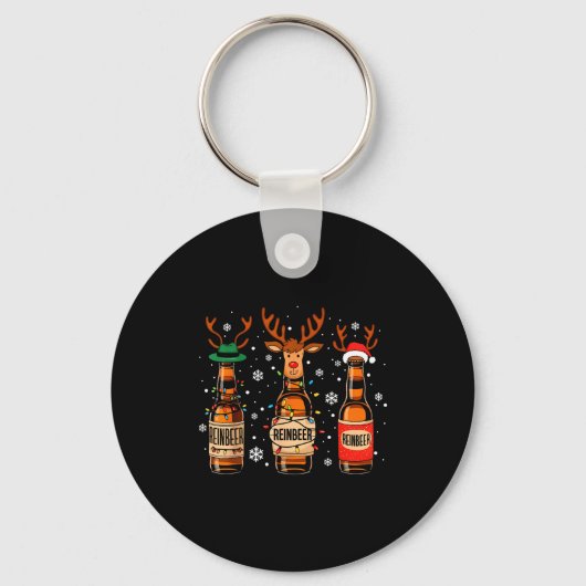 Reinbeers Funny Reindeer Beer Christmas Drinking X Sleutelhanger (Voorkant)
