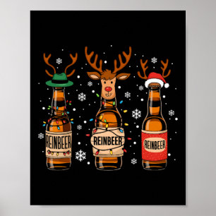 Reinbeers Funny Reindeer Beer Kerstmis Drink X Poster