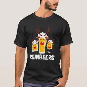 Reinbeers Xmas Pajama Reindeer Beer Kerstmis T-shirt