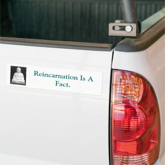Reïncarnatie is een feit. bumpersticker (Op Truck)