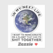 Reïncarneren op een planeet die zijn stront bij el sticker (Vel)