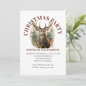 Reindear Retro Classic Schattige Kerst Kaart (Staand voorkant)