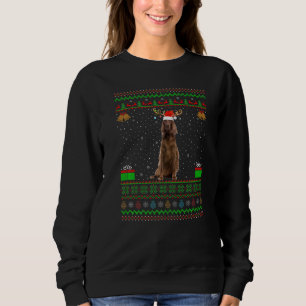 Reindebaars Santa Hat Matching Ugly Irish Setter D Trui