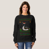 Reindebaars Santa Hat Matching Ugly Loon Bird Chri Trui (Voorkant volledig)