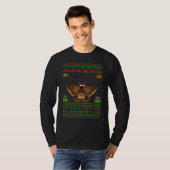Reindebaars Santa Hat Matching Ugly Moth Bird Chri T-shirt (Voorkant volledig)