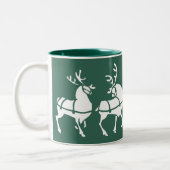 Reindecidekoffiebeker met Mok, aangepast kerstdeco Tweekleurige Koffiemok (Links)
