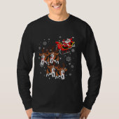 Reindedarbeagle Dog Pulling Santa Claus Sleigh T-shirt (Voorkant)