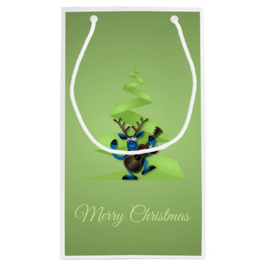 Reindedardanseringgitaar Merry-kerstboom Klein Cadeauzakje (Achterkant)