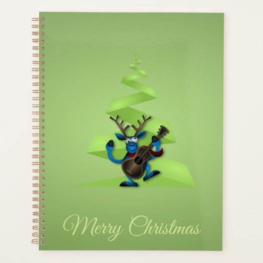 Reindedardanseringgitaar Merry-kerstboom Planner (Voorkant)