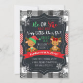 Reindedargender onthulling kerstfeest Baby Kaart (Voorkant)