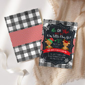 Reindedargender onthulling kerstfeest Baby Kaart