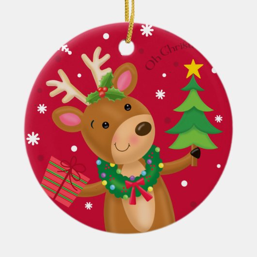 Reindedarklaar Keramisch Ornament (Voorkant)