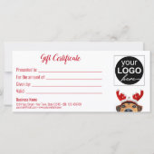 Reindedarkopband Cute Fun Dog-kerstkaartje (Achterkant)