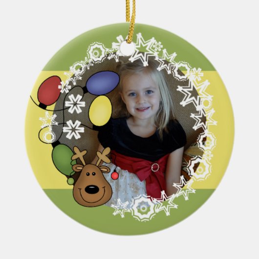 Reindedarlampjes  Foto Ornament (Voorkant)