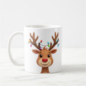 Reindedarm met kerstlampjes koffiemok (Links)