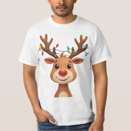 Reindedarm met kerstlampjes t-shirt