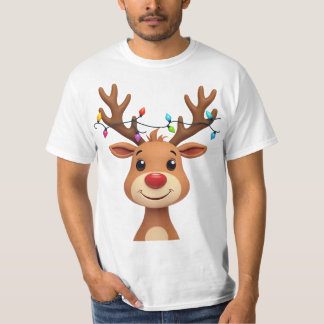 Reindedarm met kerstlampjes t-shirt
