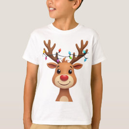 Reindedarm met kerstlampjes t-shirt