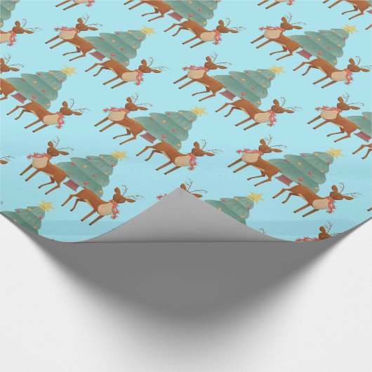 Reindedarm met Kerstmis Cadeaupapier (Hoek)